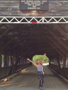 Playing with H covered bridge in NH      