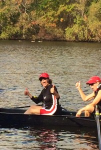 Finishing race at Head of the Charles-Boston      